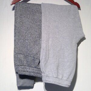 2 Pair Unisex Track Pants, Joggers, Sweat Pants - Grey Size 32/32 - Save $